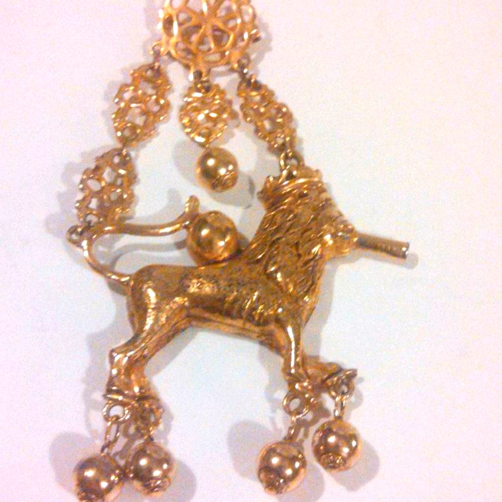 Rare Cadoro Smoking lion statement brooch pendant